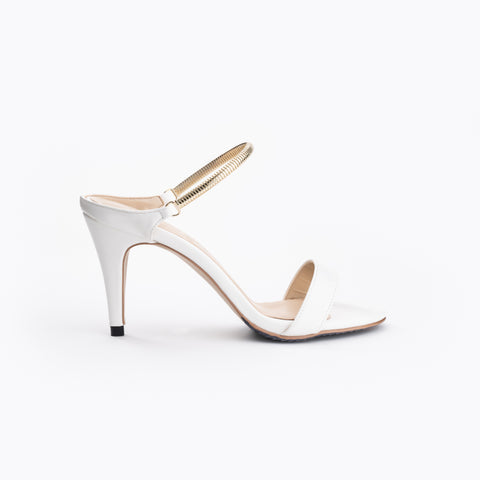 Gold Strap Heeled Sandal